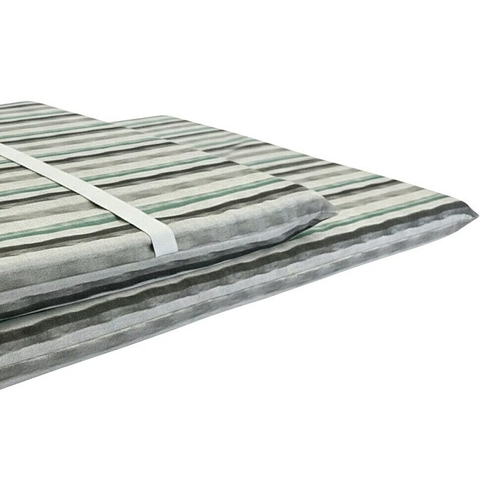 Cojín para tumbona Rayas (Verde, L x An x Al: 190 x 60 x 5,5 cm, 50% algodón 50% poliéster) | BAUHAUS