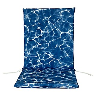 Cojín para respaldo alto Piscina (Azul, L x An x Al: 95 x 45 x 3,5 cm, Específico para: Silla de respaldo alto)