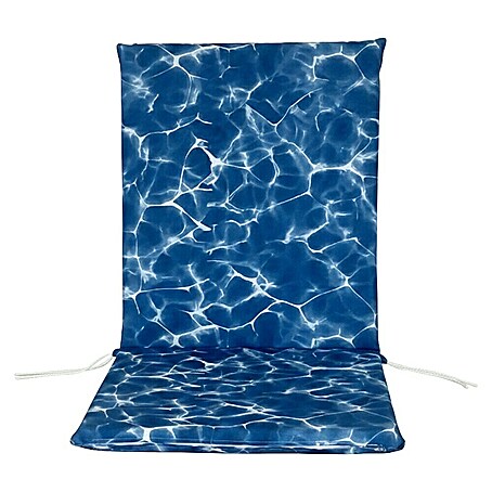 Cojín para respaldo alto Piscina (Azul, L x An x Al: 95 x 45 x 3,5 cm, Específico para: Silla de respaldo alto)