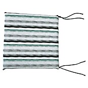 Cojín para asiento Rayas (2 ud., L x An x Al: 40 x 40 x 3,5 cm, 50% algodón 50% poliéster, Gris/Verde) | BAUHAUS