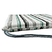 Cojín para asiento Rayas (2 ud., L x An x Al: 40 x 40 x 3,5 cm, 50% algodón 50% poliéster, Gris/Verde) | BAUHAUS
