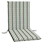 Cojín para respaldo alto Rayas (Gris/Verde, L x An x Al: 95 x 45 x 3,5 cm, Específico para: Silla de respaldo alto) | BAUHAUS