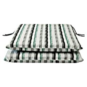 Cojín para asiento de posiciones Rayas (Sillón de posiciones, 1 ud., L x An x Al: 120 x 45 x 3,5 cm, Gris/Verde) | BAUHAUS
