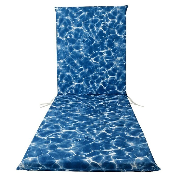 Cojín para tumbona Piscina (Azul, L x An x Al: 190 x 60 x 5,5 cm, 50% algodón 50% poliéster) | BAUHAUS
