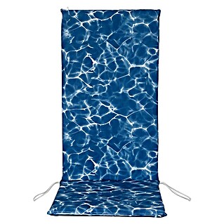 Cojín para asiento de posiciones Piscina (Sillón de posiciones, 1 ud., L x An x Al: 120 x 45 x 3,5 cm, Azul)