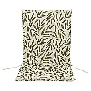Cojín para respaldo alto Hojas (Taupe, L x An x Al: 95 x 45 x 3,5 cm, Específico para: Silla de respaldo alto)