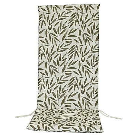 Cojín para asiento de posiciones Hojas (Sillón de posiciones, 1 ud., L x An x Al: 120 x 45 x 3,5 cm, Taupe)