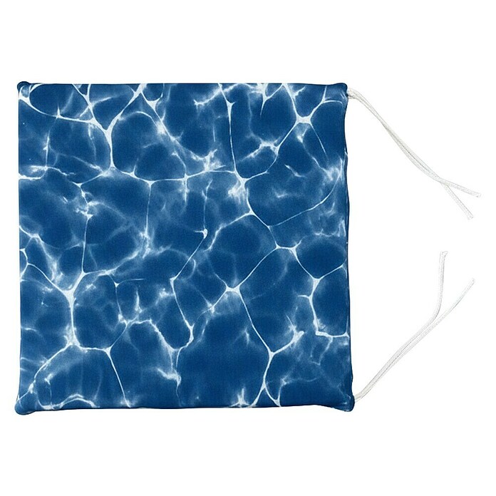 Cojín para asiento Piscina (2 ud., L x An x Al: 40 x 40 x 3,5 cm, 50% algodón 50% poliéster, Azul) | BAUHAUS