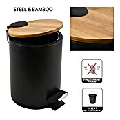 Spirella Cubo con pedal Adonis (3 l, Plástico, Negro) | BAUHAUS