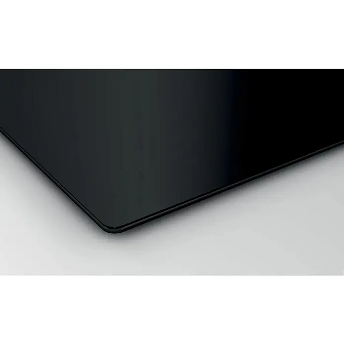 Bosch Placa de cocción PID61RBB5E - Vidrio, Número de fogones de inducción: 3 ud. - Encimera vitrocerámica negra brillante con bordes redondeados.