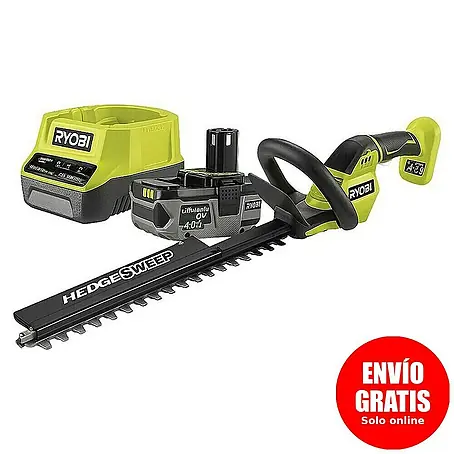 Ryobi ONE+ Cortasetos de batería RY18HT50A-0 + batería y cargador