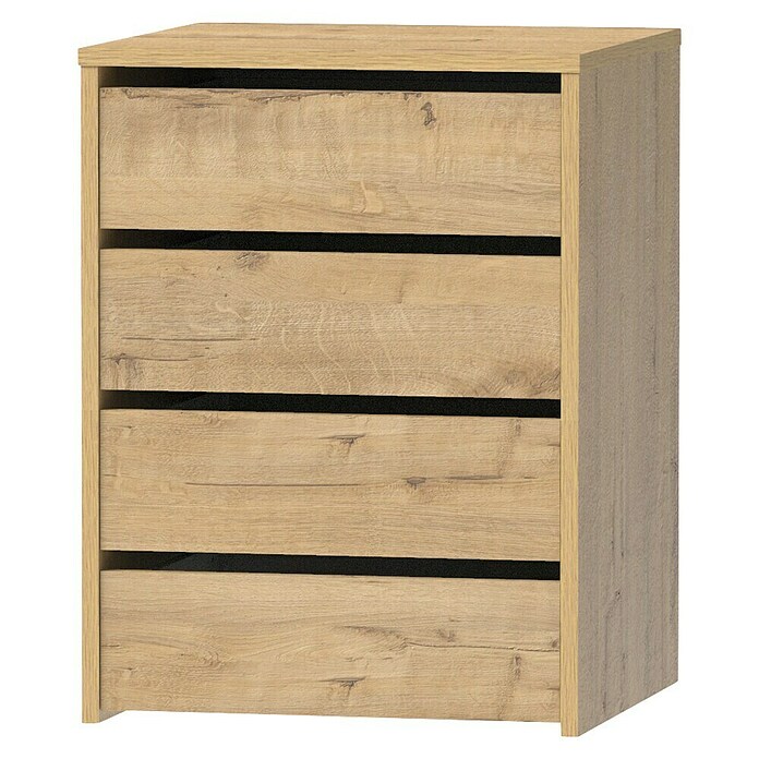 Muebles Pitarch Turín Cajonera (L x An x Al: 45 x 46 x 63,5 cm, Número de cajones: 4 ud., Roble gold) | BAUHAUS