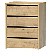 Muebles Pitarch Turín Cajonera (L x An x Al: 45 x 46 x 63,5 cm, Número de cajones: 4 ud., Roble gold) | BAUHAUS