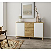 Muebles Pitarch Conjunto mueble de salón Oslo (2 pzs., Roble/Blanco) | BAUHAUS