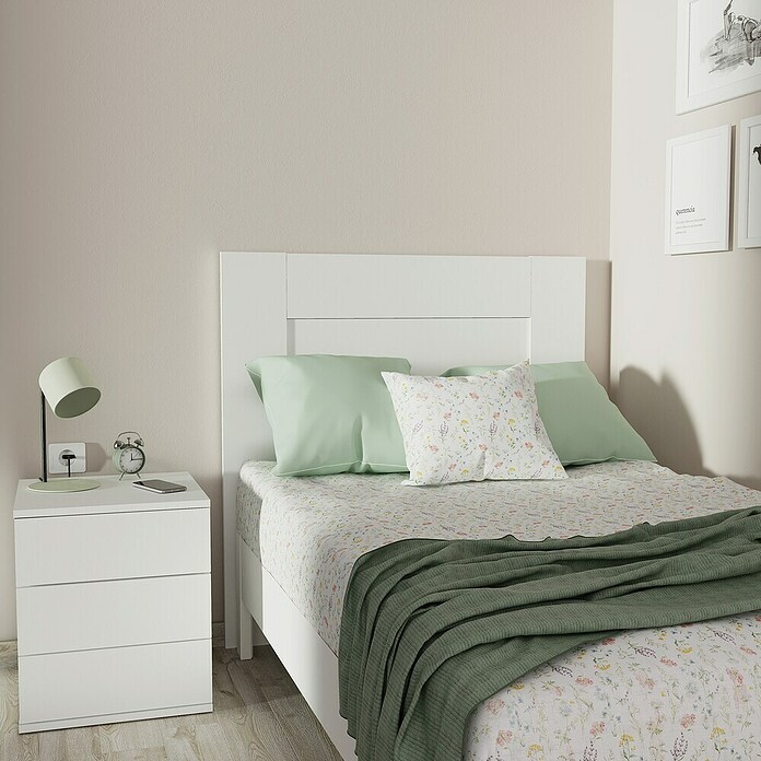 Muebles Pitarch Cabecero de cama Aroa (L x An x Al: 2,2 x 106 x 100 cm, Blanco) | BAUHAUS