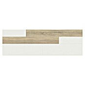 Muebles Pitarch Cabecero de cama con mesitas Erika (Blanco/Roble Cambrian) | BAUHAUS