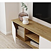 Muebles Pitarch Oslo Mueble para TV (L x An x Al: 40 x 160 x 55 cm, Roble/Blanco) | BAUHAUS