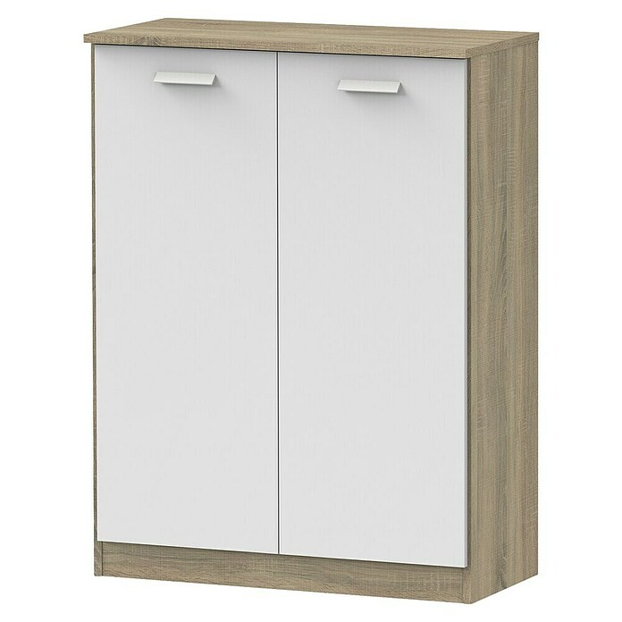 Muebles Pitarch Armario multiusos de madera (L x An x Al: 36 x 74 x 101 cm, Roble/Blanco, Espesor: 16 mm) | BAUHAUS