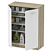 Muebles Pitarch Armario multiusos de madera (L x An x Al: 36 x 74 x 101 cm, Roble/Blanco, Espesor: 16 mm) | BAUHAUS