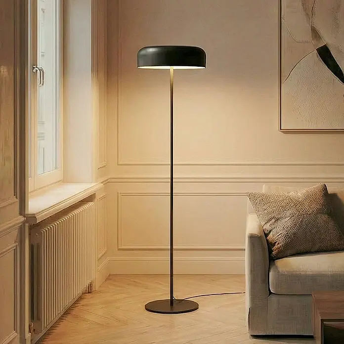 Lindby Stehleuchte Edion - Höhe: 145 cm, schwarz, schwarz, E27