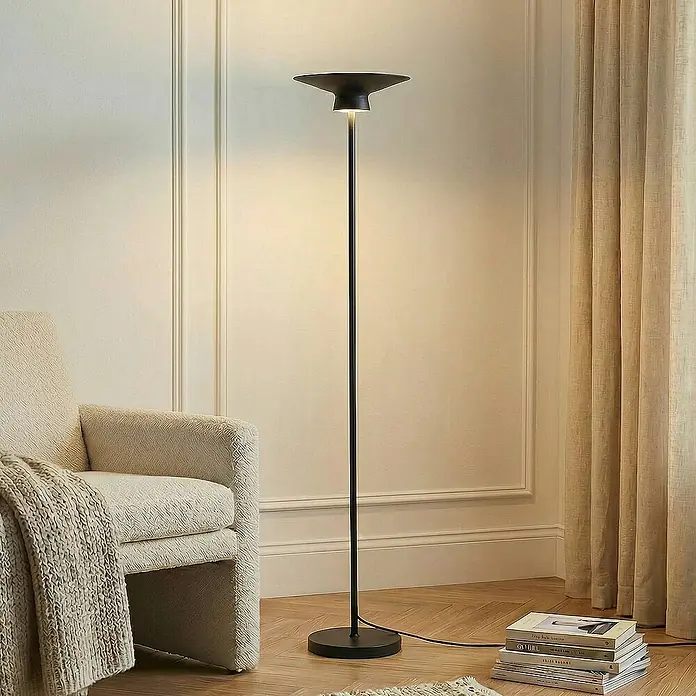 Lindby Stehleuchte Norvind - Höhe: 140 cm, schwarz
