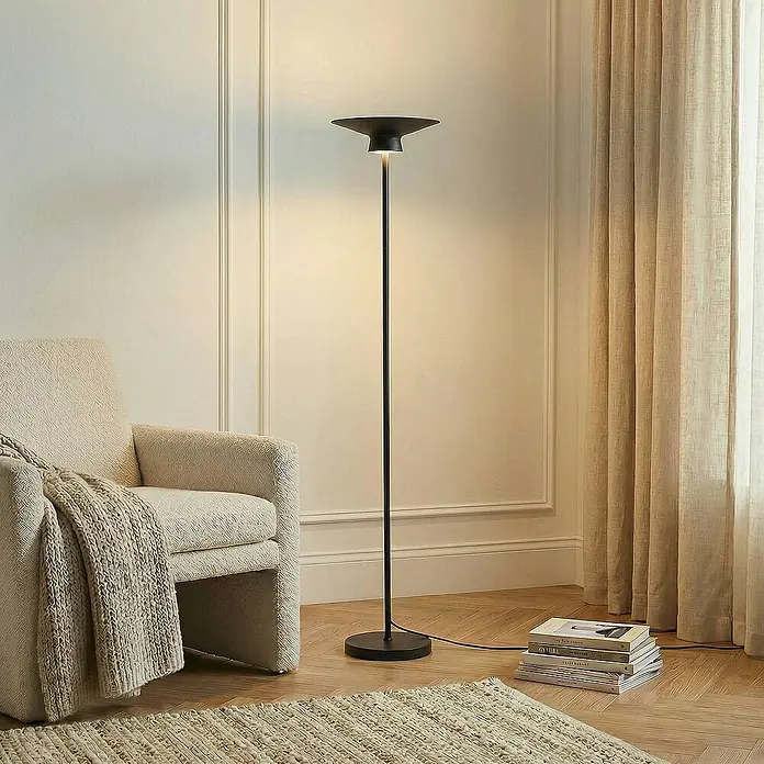 Lindby Stehleuchte Norvind - Höhe: 140 cm, schwarz