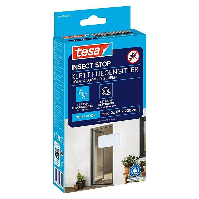Tesa Insect Stop Vrata za zaščito pred insekti INSECT STOP  (Š x V: 65 x 220 cm, Bela, Montaža mreže proti mrčesu: Pritrditev z ježkom) | 1195 - Fliegengitter | AAEF - Fliegenschutz | AAE - Beschläge | AA - Eisenwaren | A - Eisenwaren | BAUHAUS