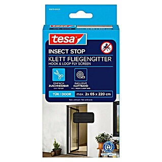 Tesa Insect Stop Vrata za zaščito pred insekti INSECT STOP (Š x V: 65 x 220 cm, Antracit, Montaža mreže proti mrčesu: Pritrditev z ježkom)