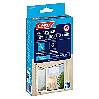 Tesa Insect Stop Zaštita od insekata za prozore (Š x V: 1,5 x 1,8 m, Boja mreže: Bijele boje, Montaža mreže protiv komaraca: Čičak traka)