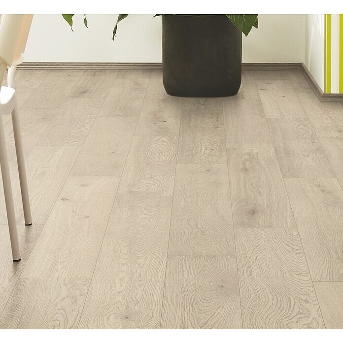LOGOCLIC Vinto Laminat Classic Eiche Flinton (Eiche Flinton, Landhausdiele, 1 288 x 195 x 8 mm) | BAUHAUS