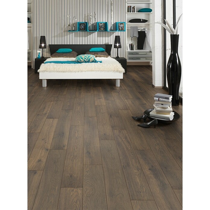 LOGOCLIC Vinto Laminat Classic (Eiche Cocoa, Landhausdiele, 1 288 x 195 x 8 mm) | BAUHAUS