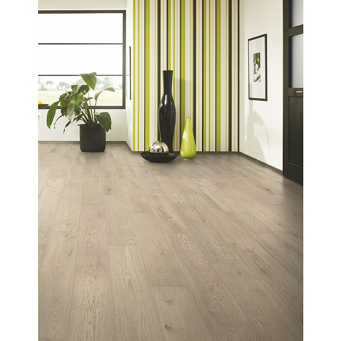 LOGOCLIC Vinto Laminat Classic Eiche Flinton (Eiche Flinton, Landhausdiele, 1 288 x 195 x 8 mm) | BAUHAUS