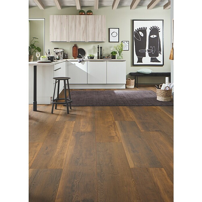 LOGOCLIC Vinto Laminat Wide Eiche Porto (Eiche Porto, Landhausdiele, 1 288 x 330 x 8 mm) | BAUHAUS