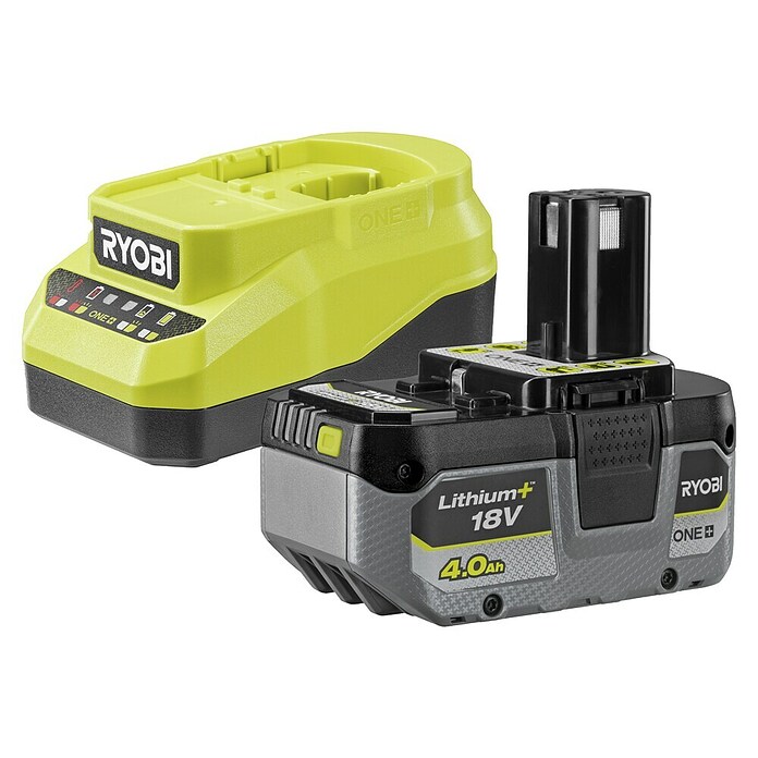 Ryobi Akumulator in polnilnik v setu RC18120A140X  (1 baterija, 4 Ah) | Akumulatorji in polnilniki | Dodatna oprema za stroje | Orodja in stroji | Izdelki | BAUHAUS