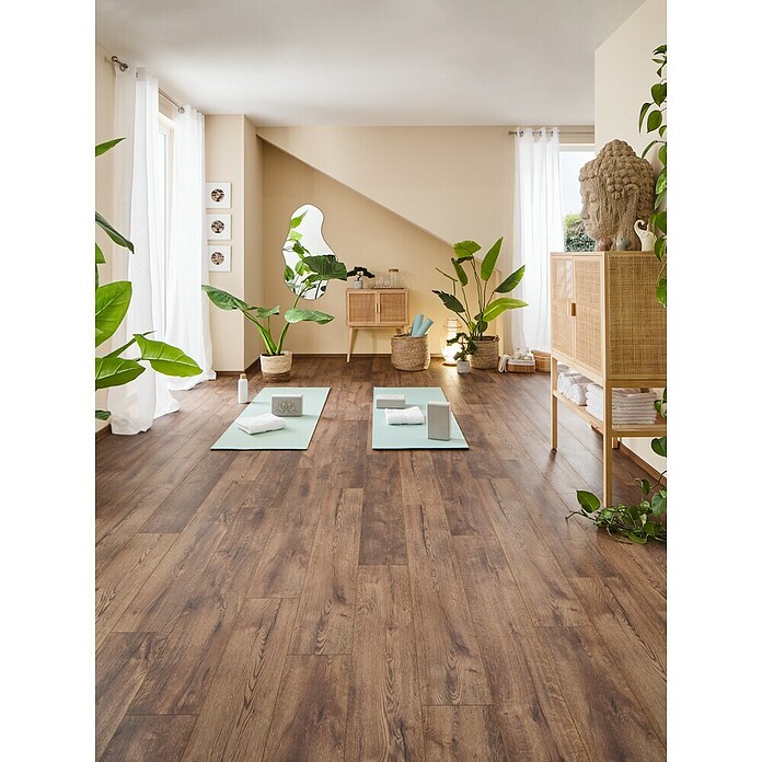 LOGOCLIC Ambienta Laminat Eiche Mirandola (Eiche Mirandola, Landhausdiele, 1 288 x 195 x 10 mm) | BAUHAUS