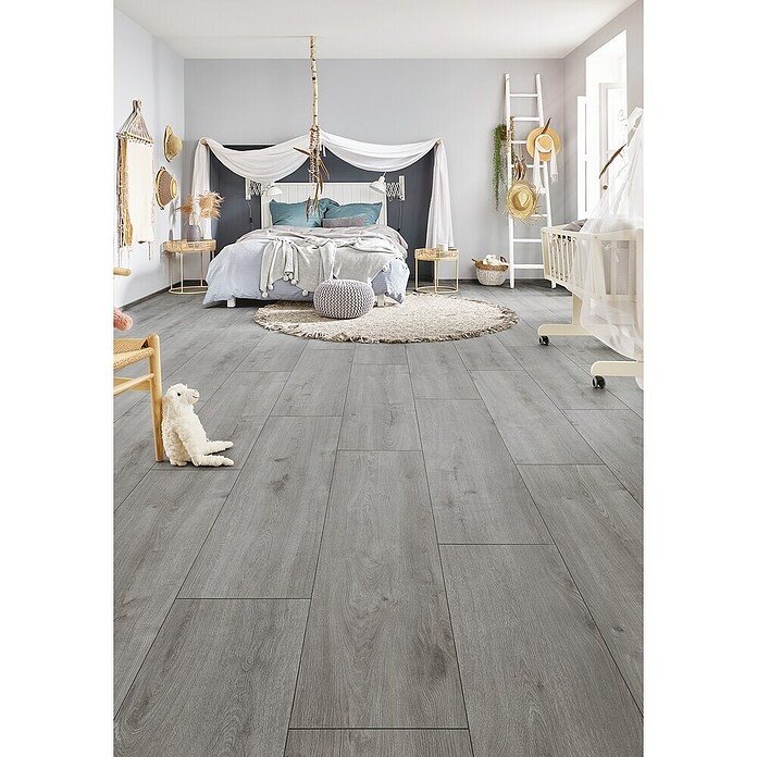 LOGOCLIC Vinto Laminat Wide Eiche Calais (Eiche Calais, Landhausdiele, 1 288 x 330 x 8 mm) | BAUHAUS