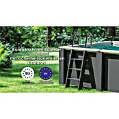 Gre Avantgarde Piscina de WPC Nova (L x An x Al: 315 x 315 x 96 cm, Gris oscuro/Azul, 7.600 l) | BAUHAUS