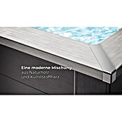 Gre Avantgarde Piscina de WPC Nova (L x An x Al: 315 x 315 x 96 cm, Gris oscuro/Azul, 7.600 l) | BAUHAUS