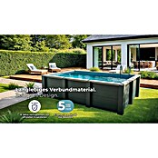 Gre Avantgarde Piscina de WPC Nova (L x An x Al: 315 x 315 x 96 cm, Gris oscuro/Azul, 7.600 l) | BAUHAUS