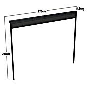 Sunfun Milos Seitenwand (B x H: 276 x 217 cm, Night-Grey, Tiefe: 8,5 cm) | BAUHAUS