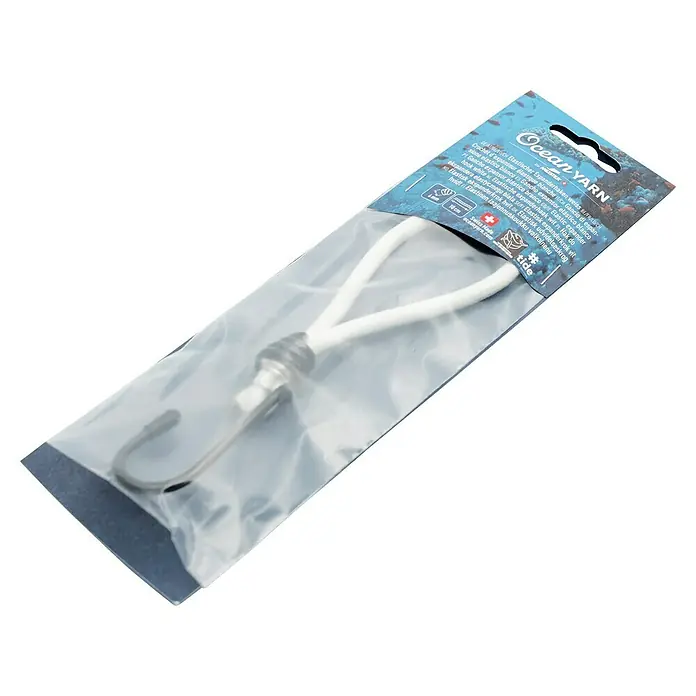 OceanYarn S-Haken OCEANYARN - Länge: 10 cm, Durchmesser: 6 mm, Weiß - Weißer elastischer Expanderhaken mit Metallhaken, in Einzelhandelsverpackung.