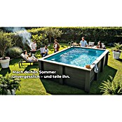 Gre Avantgarde Piscina de WPC Nova (L x An x Al: 315 x 315 x 96 cm, Gris oscuro/Azul, 7.600 l) | BAUHAUS