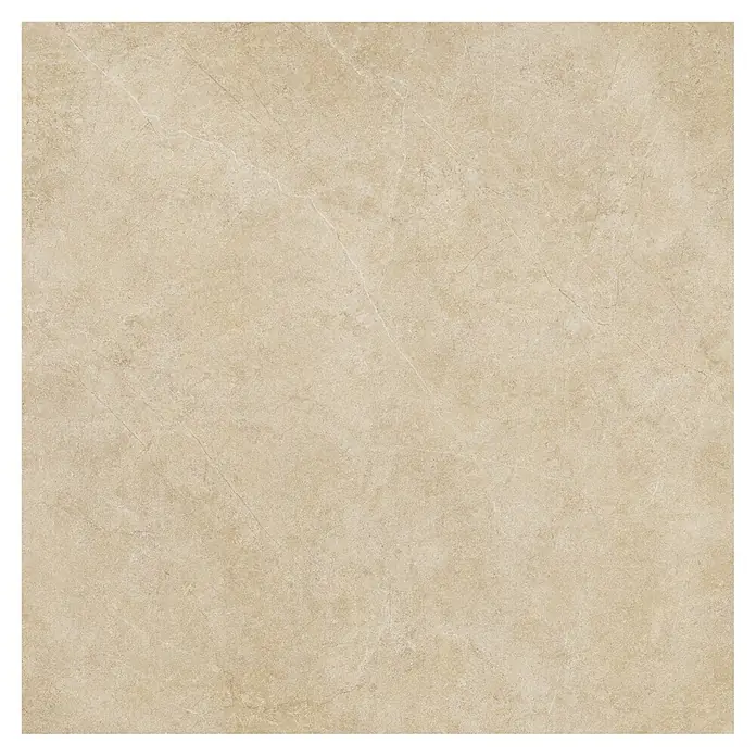 Feinsteinzeugfliese Chalk Sallow - 120 x 120 cm, Beige, Matt - Beige Natursteinoptik-Fliese mit leichter Maserung für Böden oder Wände.