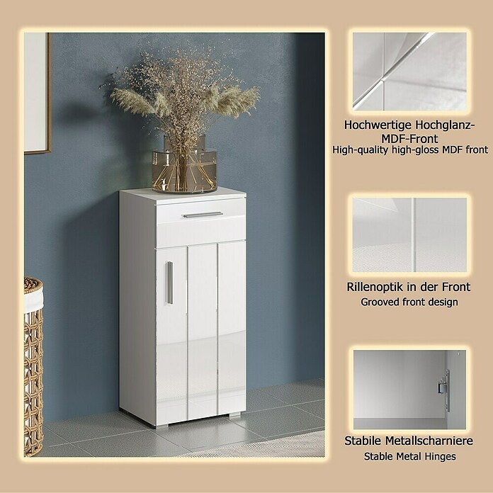 Trendteam Wons Unterschrank (37 x 31 x 83 cm, Weiß) | BAUHAUS