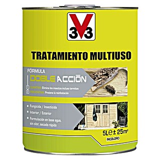 V33 Protección para madera fondo Universal Doble Acción (Incoloro, 5 l)