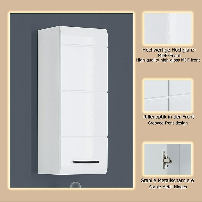 Trendteam Skin Hängeschrank (30 x 23 x 77 cm, Weiß) | BAUHAUS