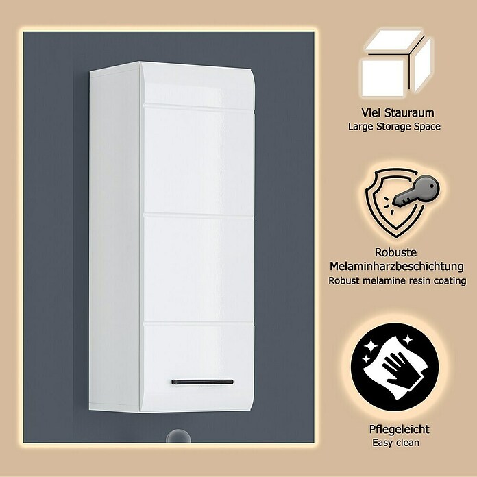 Trendteam Skin Hängeschrank (30 x 23 x 77 cm, Weiß) | BAUHAUS