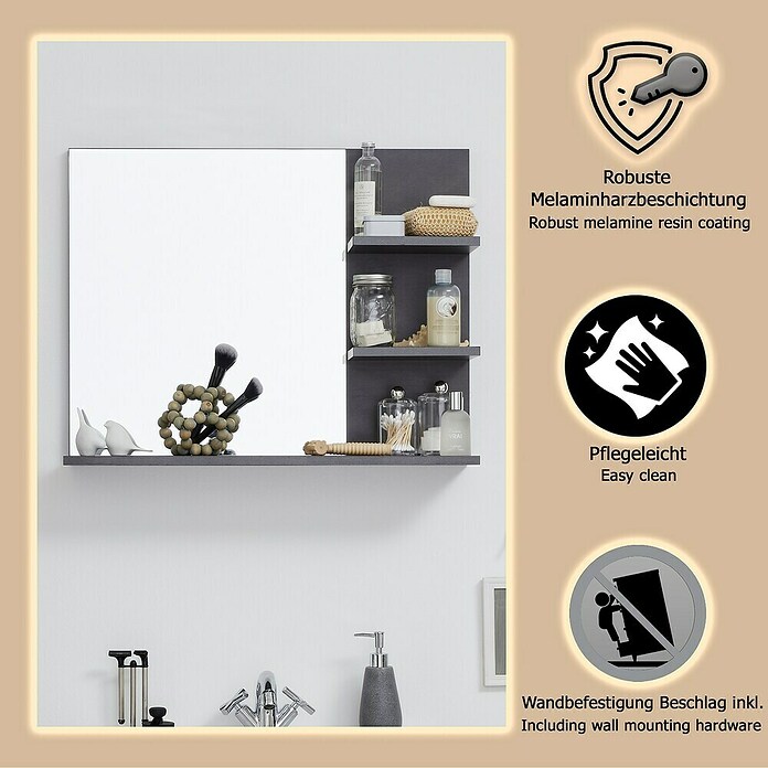 Trendteam Indy Ablagespiegel (72 x 20 x 57 cm, Matera) | BAUHAUS