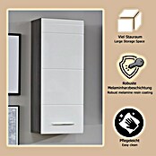 Trendteam Line Hängeschrank (30 x 24 x 77 cm, Sardegna Silber/Weiß) | BAUHAUS