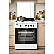 Benavent Cocina de gas CBS504W (Zonas de cocción: 4 ud., Blanco, Gas natural) | BAUHAUS